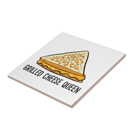 Grillkäse Queen Funny Grilled Cheese Fliese (Seite)