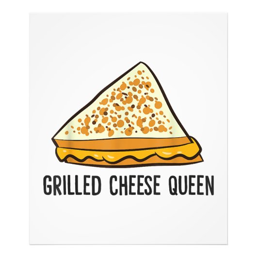 Grillkäse Queen Funny Grilled Cheese Fotodruck (Vorne)