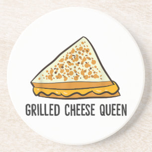 Grillkäse Queen Funny Grilled Cheese Getränkeuntersetzer