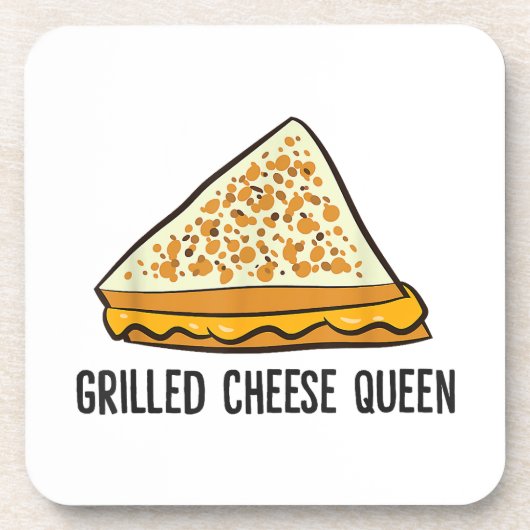 Grillkäse Queen Funny Grilled Cheese Getränkeuntersetzer (Vorderseite)