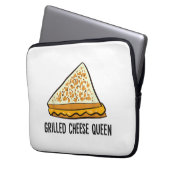 Grillkäse Queen Funny Grilled Cheese Laptopschutzhülle (Vorderseite Links)