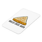 Grillkäse Queen Funny Grilled Cheese Magnet (Linke Seite)