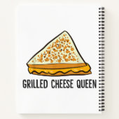 Grillkäse Queen Funny Grilled Cheese Notizblock (Rückseite)