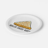 Grillkäse Queen Funny Grilled Cheese Pappteller (Schrägansicht)
