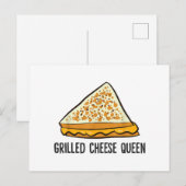 Grillkäse Queen Funny Grilled Cheese Postkarte (Vorne/Hinten)