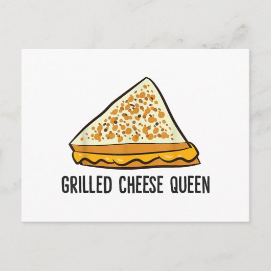 Grillkäse Queen Funny Grilled Cheese Postkarte (Vorderseite)
