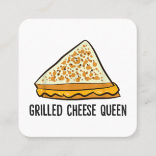 Grillkäse Queen Funny Grilled Cheese Quadratische Visitenkarte