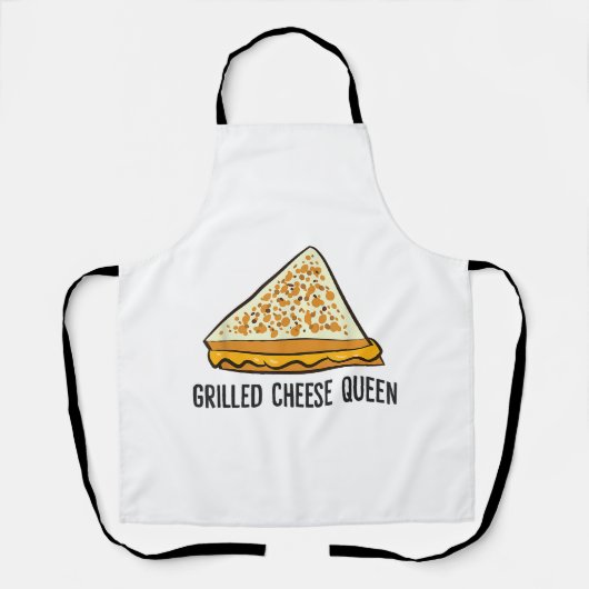 Grillkäse Queen Funny Grilled Cheese Schürze (Vorderseite)