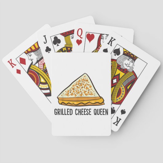 Grillkäse Queen Funny Grilled Cheese Spielkarten (Rückseite)