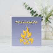 Grillkoch-out-Einladungskarte Einladung (Stehend Vorderseite)