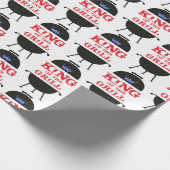 Grillkönig, blau-kronenrot geschenkpapier (Ecke)