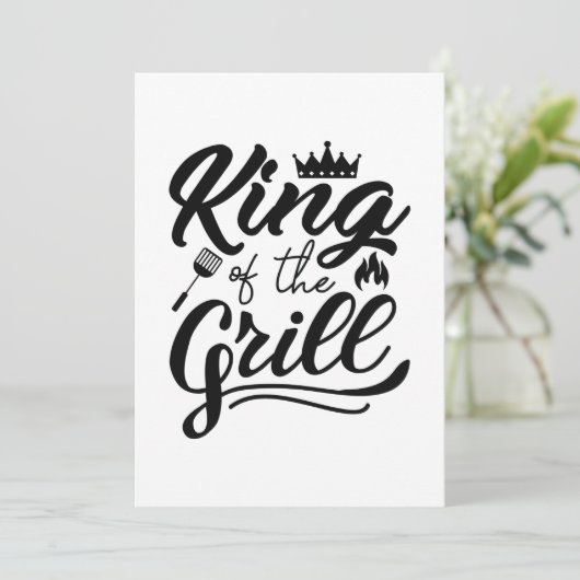 Grillkönig Dankeskarte (Stehend Vorderseite)