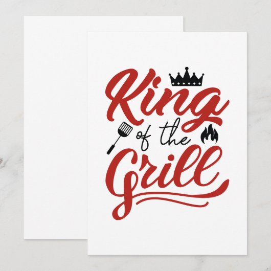 Grillkönig Dankeskarte (Vorne/Hinten)