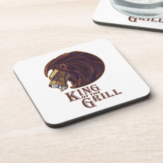 Grillkönig Getränkeuntersetzer (Linke Seite)