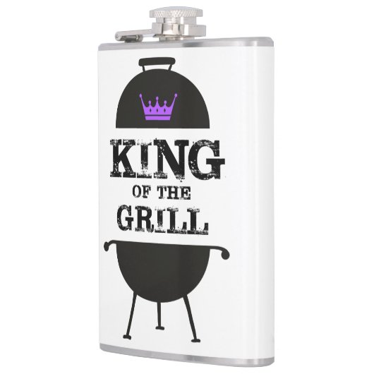 Grillkönig, Lila schwarze Krone Flachmann (Links)