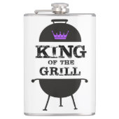 Grillkönig, Lila schwarze Krone Flachmann (Vorderseite)