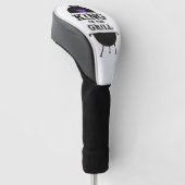 Grillkönig, Lila schwarze Krone Golf Headcover (angewinkelt)