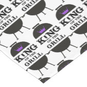 Grillkönig, Lila schwarze Krone Kurzer Tischläufer (Ecke)