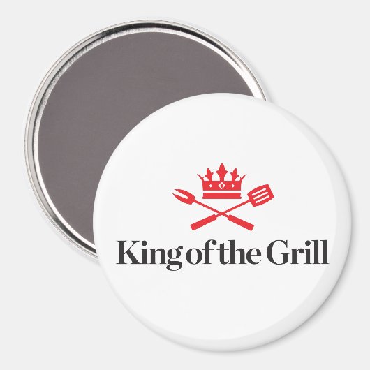 Grillkönig Magnet (Vorderseite/Rückseite)