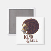 Grillkönig Magnet (Vorderseite/Rückseite)