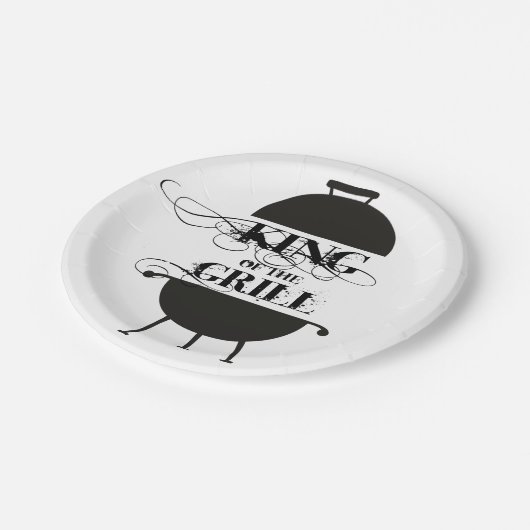 Grillkönig Pappteller (Schrägansicht)