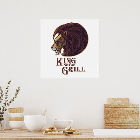 Grillkönig Poster (Küche)