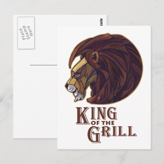 Grillkönig Postkarte (Vorne/Hinten)