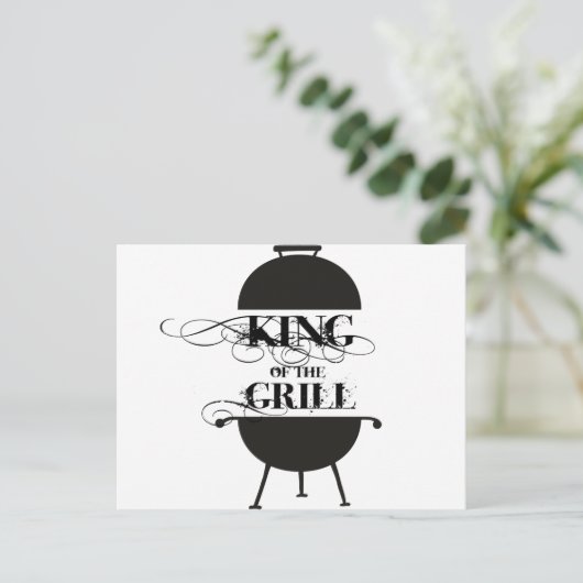 Grillkönig Postkarte (Stehend Vorderseite)