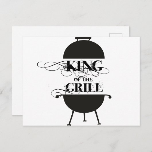 Grillkönig Postkarte (Vorne/Hinten)