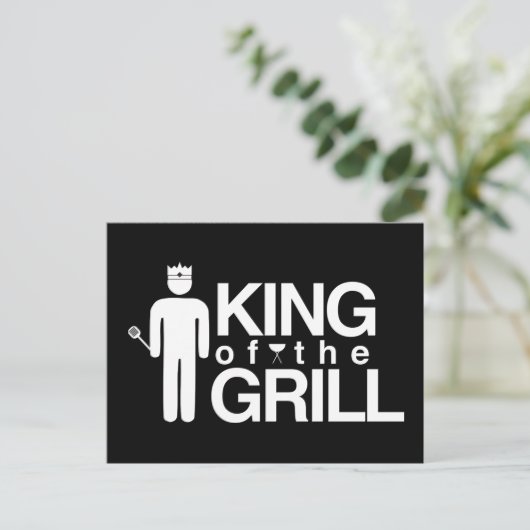 Grillkönig Postkarte (Stehend Vorderseite)