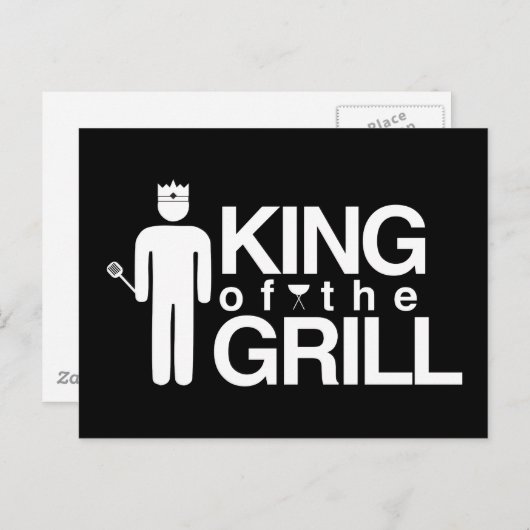 Grillkönig Postkarte (Vorne/Hinten)