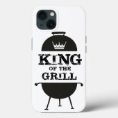 Grillkönig, Schwarz-weiß Case-Mate iPhone Hülle (Rückseite)