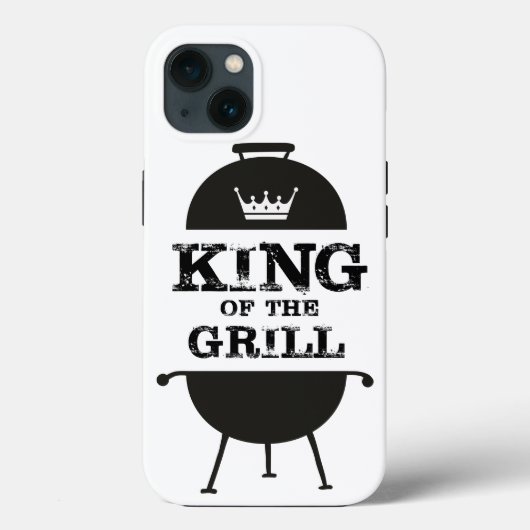 Grillkönig, Schwarz-weiß Case-Mate iPhone Hülle (Rückseite)