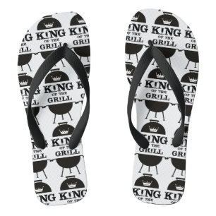 Grillkönig, Schwarz-weiße Krone Badesandalen
