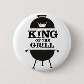 Grillkönig, Schwarz-weiße Krone Button (Vorderseite)