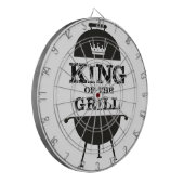 Grillkönig, Schwarz-weiße Krone Dartscheibe (Vorderseite Links)