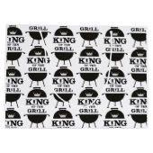 Grillkönig, Schwarz-weiße Krone Große Geschenktüte (Rückseite)
