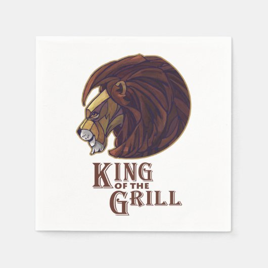 Grillkönig Serviette (Vorderseite)
