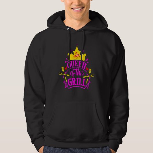Grillkönigin Hoodie (Vorderseite)