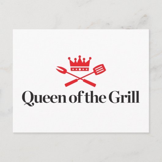 Grillkönigin Postkarte (Vorderseite)