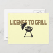 Grilllizenz Postkarte (Vorne/Hinten)