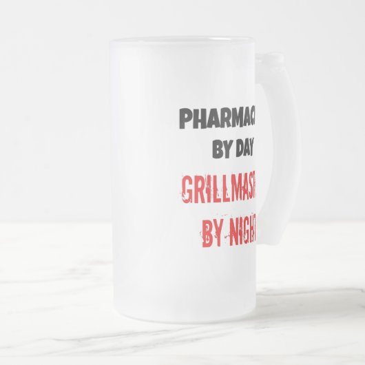 Grillmaster Apotheker Mattglas Bierglas (VorderseiteRechts)