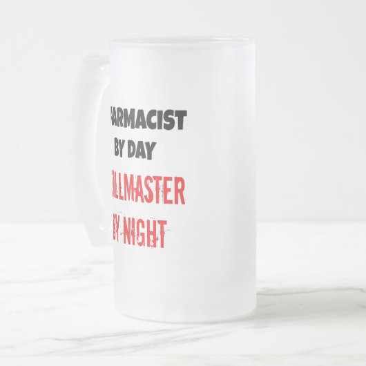 Grillmaster Apotheker Mattglas Bierglas (Vorderseite Links)