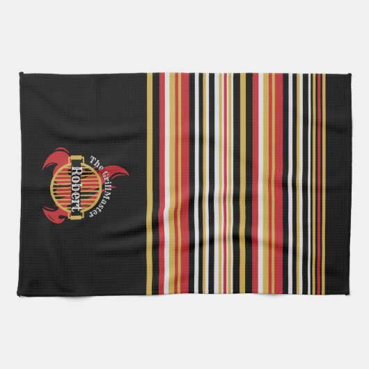 GrillMaster-GRILLEN Bold Stripes Geschirrtuch (Horizontal)