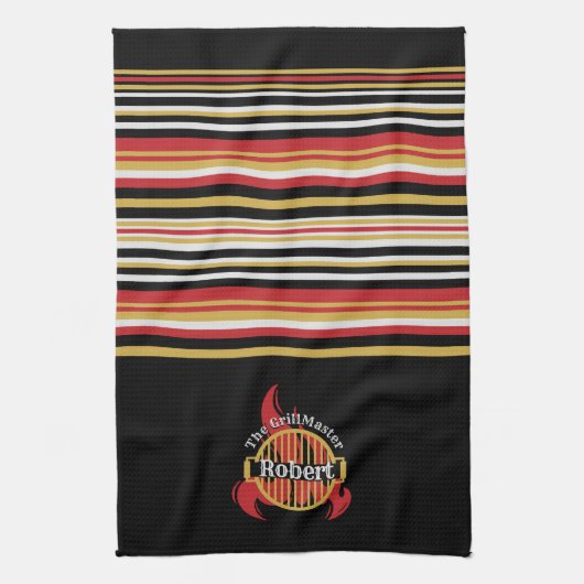 GrillMaster-GRILLEN Bold Stripes Geschirrtuch (Vertikal)