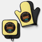 Grillmaster-Grillen-GRILLEN Ofenhandschuh & Topflappen-Set (Vorderseite/Rückseite)