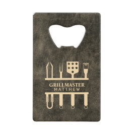 Grillmaster Imitate Leder Klassiker individuelle N Geldbeutel Flaschenöffner