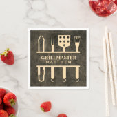Grillmaster-Imitate Ledername Klassische GRILLEN-T Serviette (Beispiel)
