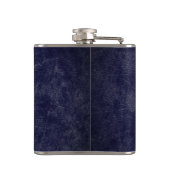 Grillmaster Name Marine Ledertextur Flachmann (Rückseite)