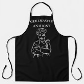 Grillmaster Schwarz-weiß Moderner Feinschmecker Ko Schürze (Vorderseite)